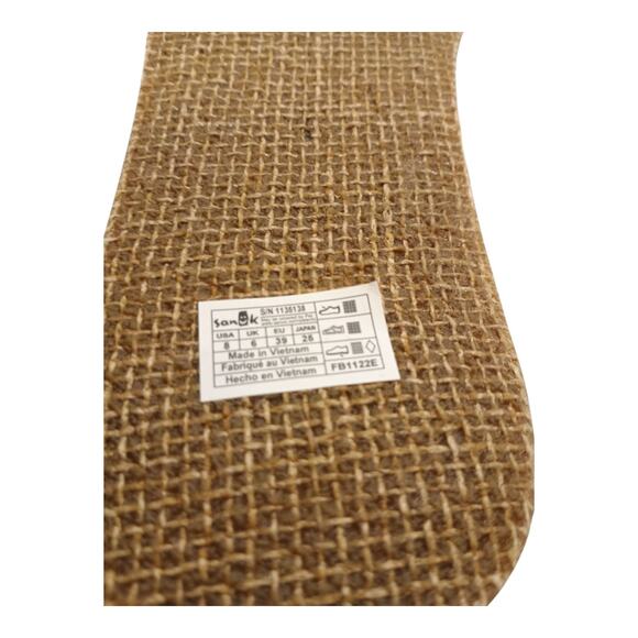 Sanuk Women's Happy Placer Soft Top Surfrider Blue Stiped Flip Flop Beach Size 8 - Picture 8 of 8